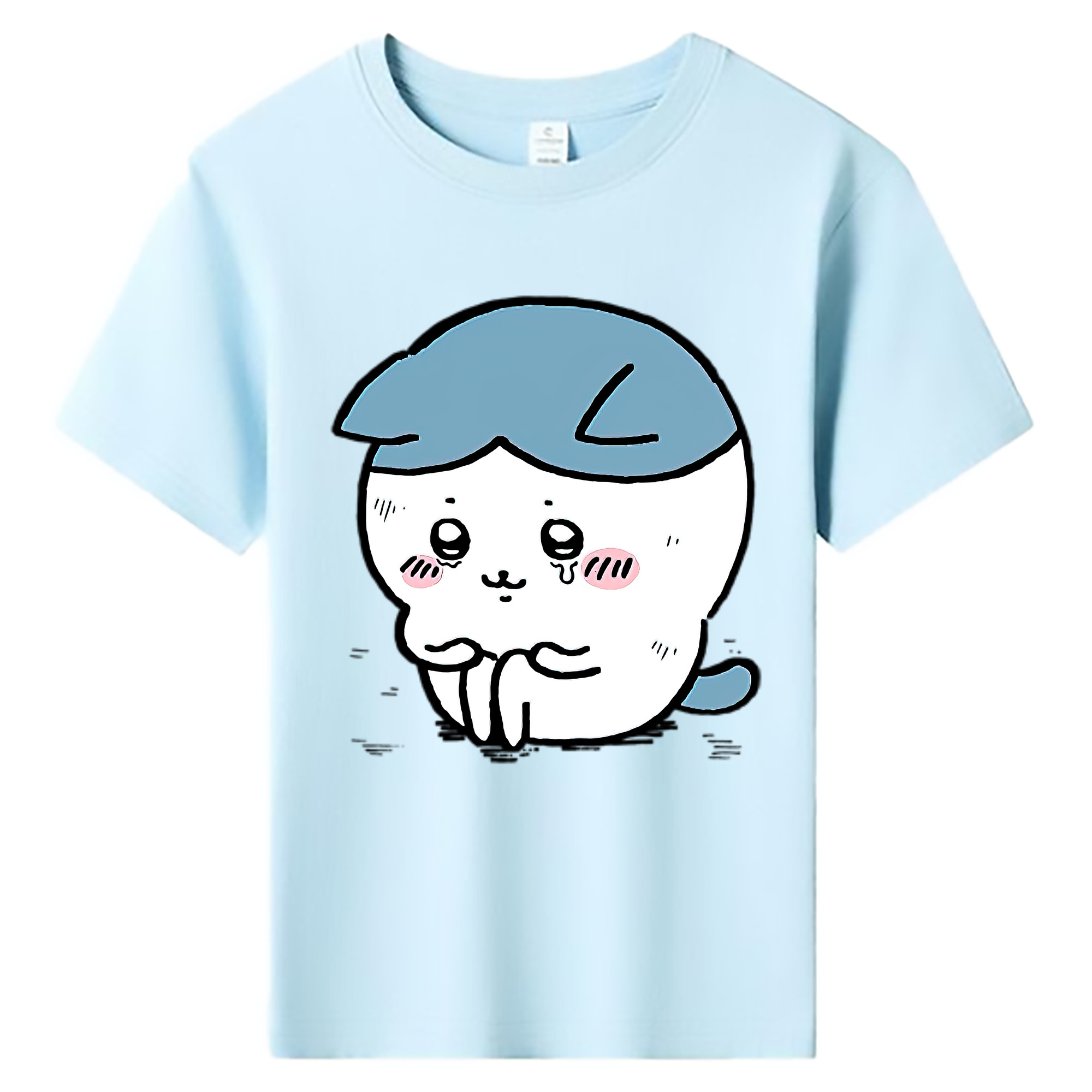 （画像用） ちいかわ ハチワレ Chii-kawa hachiware 綿100％キッズTシャツ（フロントプリント）